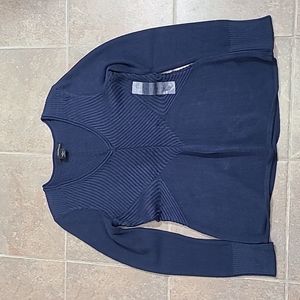 Calvin Klein Jeans navy v-neck soft sweater, 100% cotton, size M